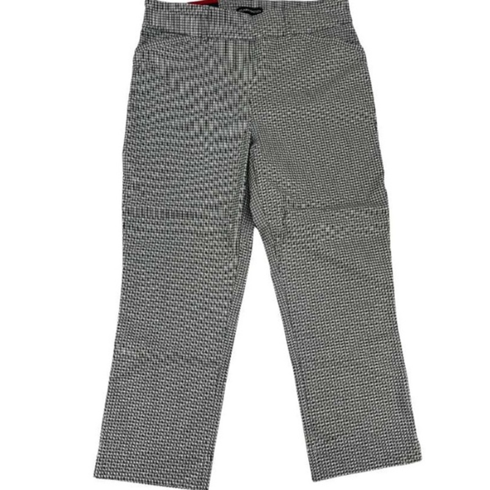 HILARY RADLEY Black and White Capri Pants